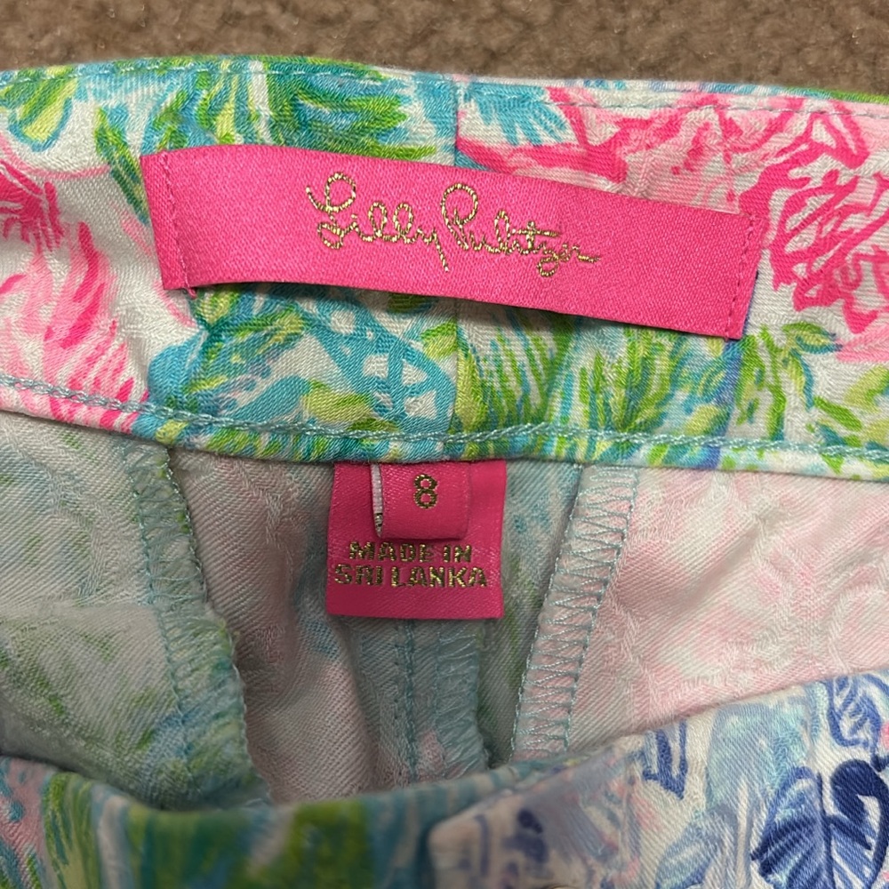 Colorful Floral Print Pants - Picture 2 of 2
